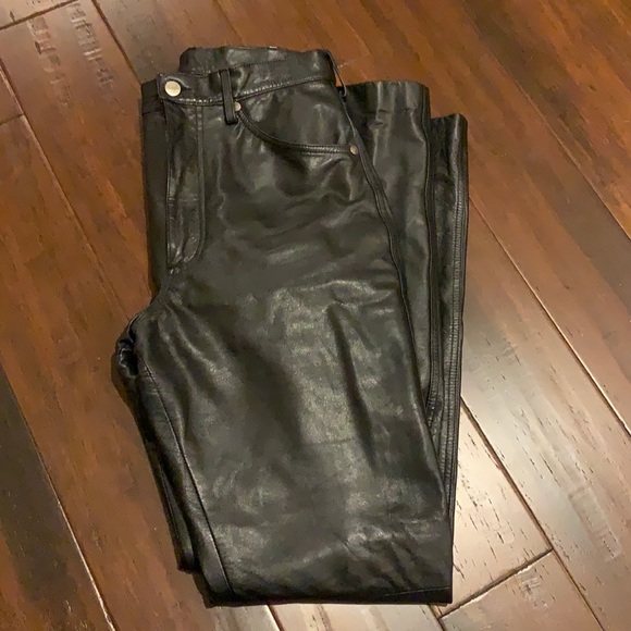 Wrangler Jeans Vintage Leather Wrangler Pants Poshmark